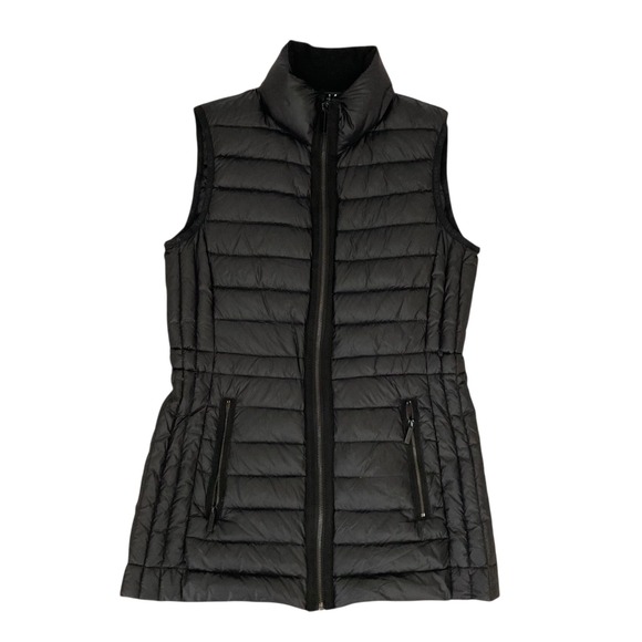 Michael Kors Black Packable Down Puffer Vest XS Nylon Lightweight Travel - Picture 1 of 16